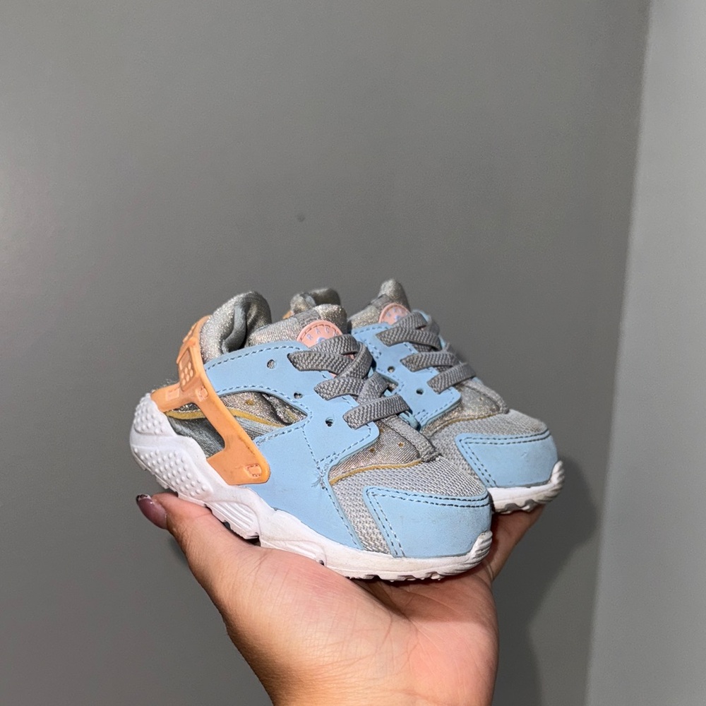 Nike Huarache Blue and Orange Sneakers